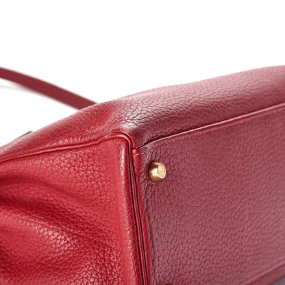 Hermes Taurillon Clemence Retourne Kelly 32 Rouge Garance 38 of 41