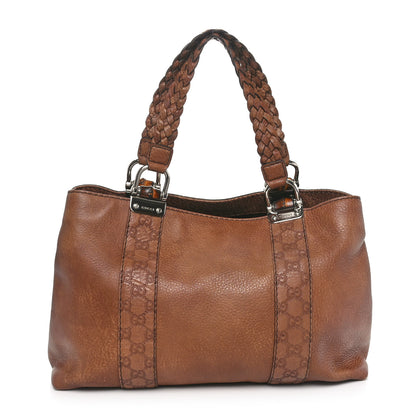 Gucci Calfskin Medium Bamboo Bar Tote Bag Brown 1 of 10
