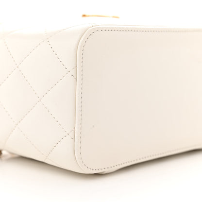 Chanel Lambskin Quilted Punk Essentials Vanity Case With Chain White 9 of 12