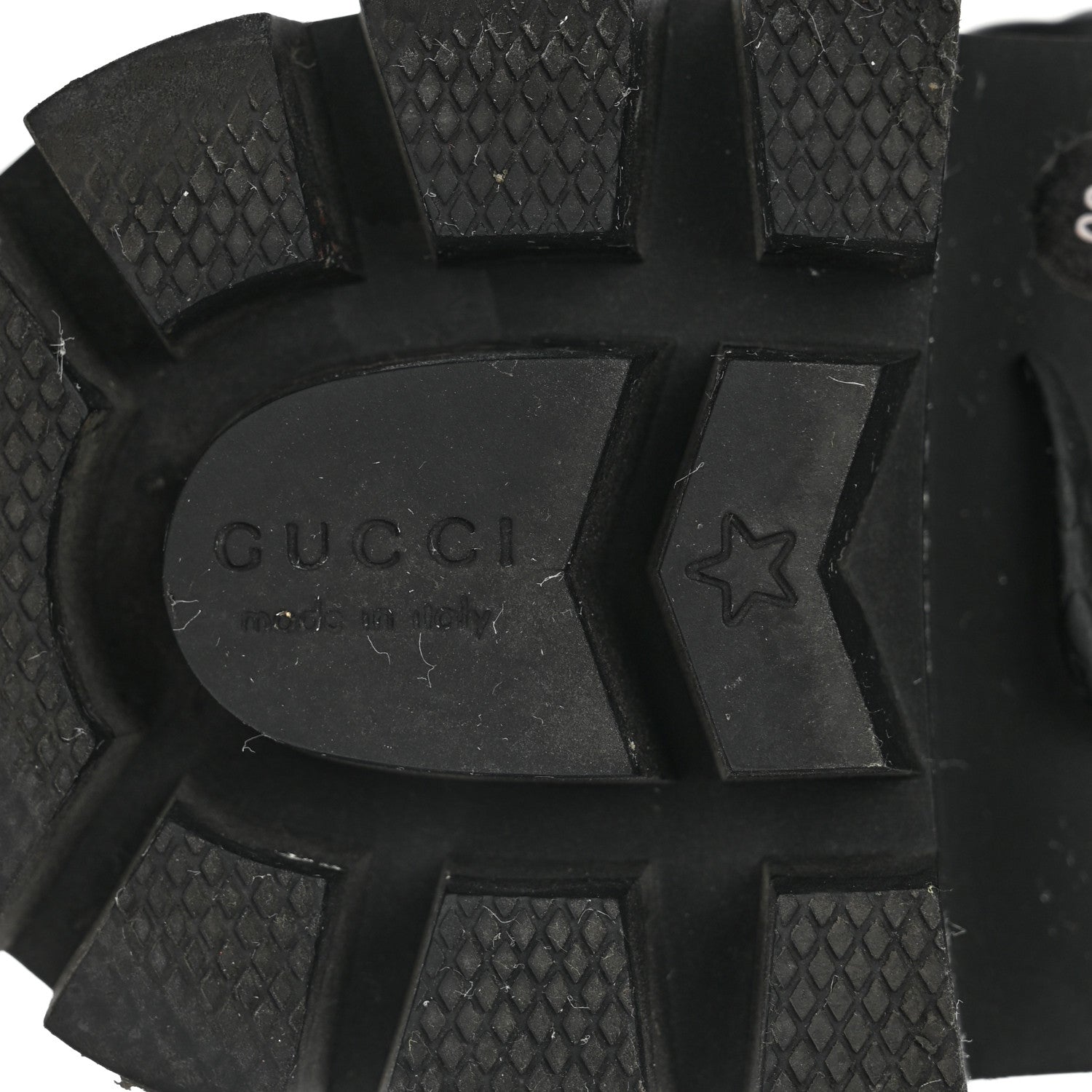 Gucci Nappa Frances GG Matelasse Platform Combat Boots 38 Black 7 of 9