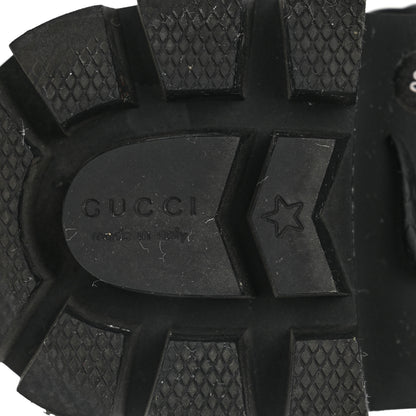 Gucci Nappa Frances GG Matelasse Platform Combat Boots 38 Black 7 of 9