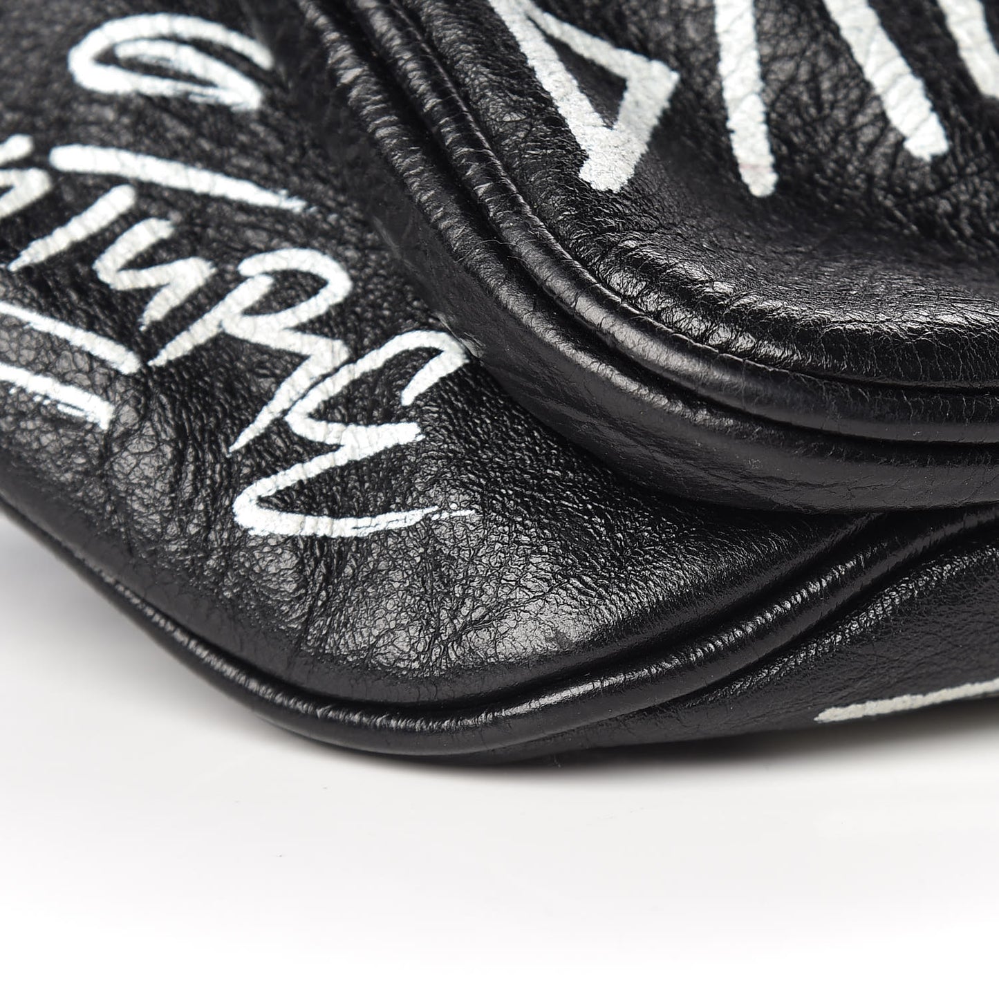 Agneau Arena Graffiti All Over Explorer Belt Bag Black White