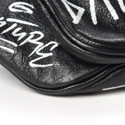 Balenciaga Agneau Arena Graffiti All Over Explorer Belt Bag Black White 9 of 12