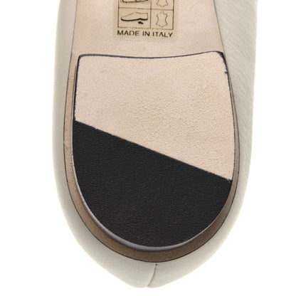 Gucci Calfskin Horsebit Ballerina Flats 38 White 12 of 13