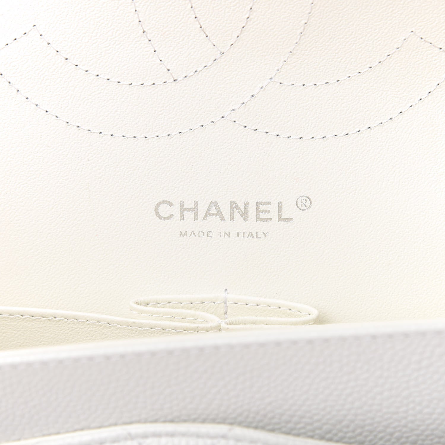 Chanel Caviar Quilted Jumbo Double Flap White 8 of 10