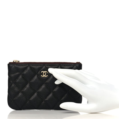 Chanel Caviar Quilted Small Cosmetic Case Black 2 of 8