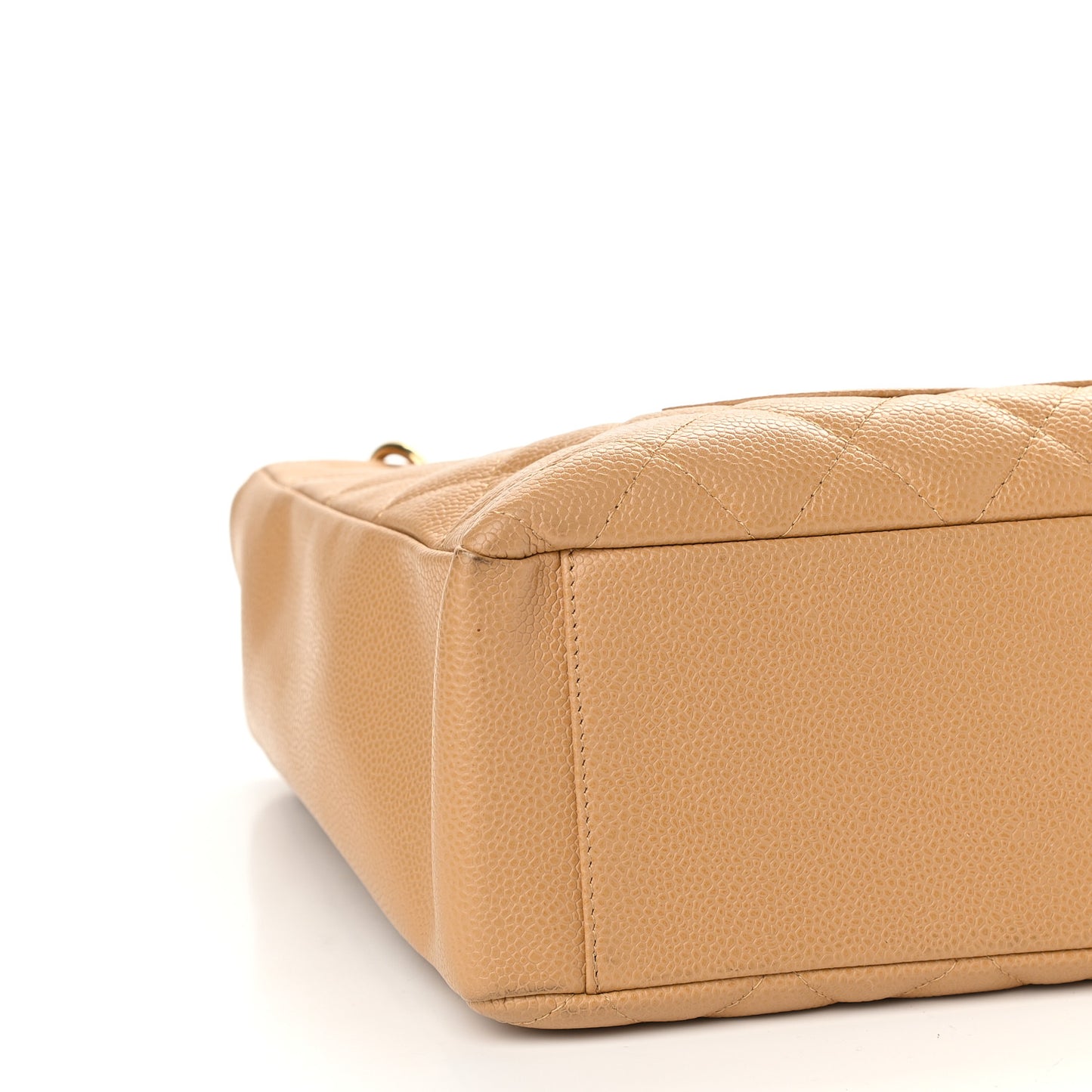 Caviar Quilted Petit Shopping Tote PST Beige