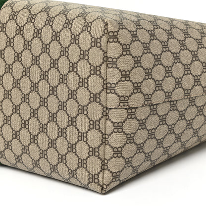 Gucci X BALENCIAGA BB Supreme Monogram Web Large Ophidia Shopping Tote Beige New Acero 9 of 9