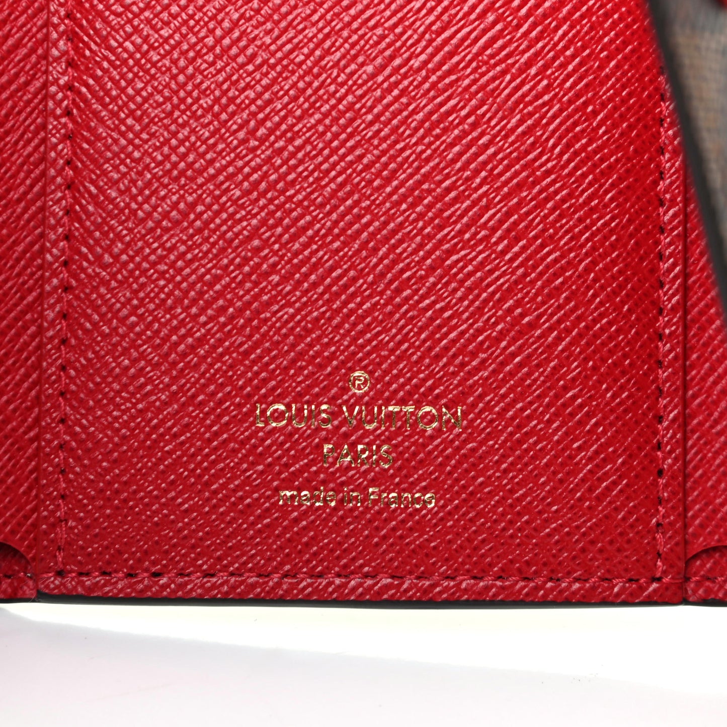 Damier Ebene Victorine Wallet Cherry