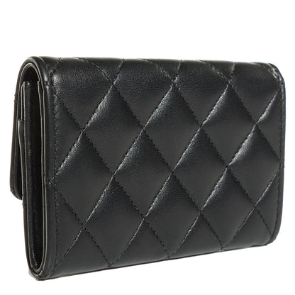 Chanel Lambskin Quilted Flap Card Holder Black 3 of 9