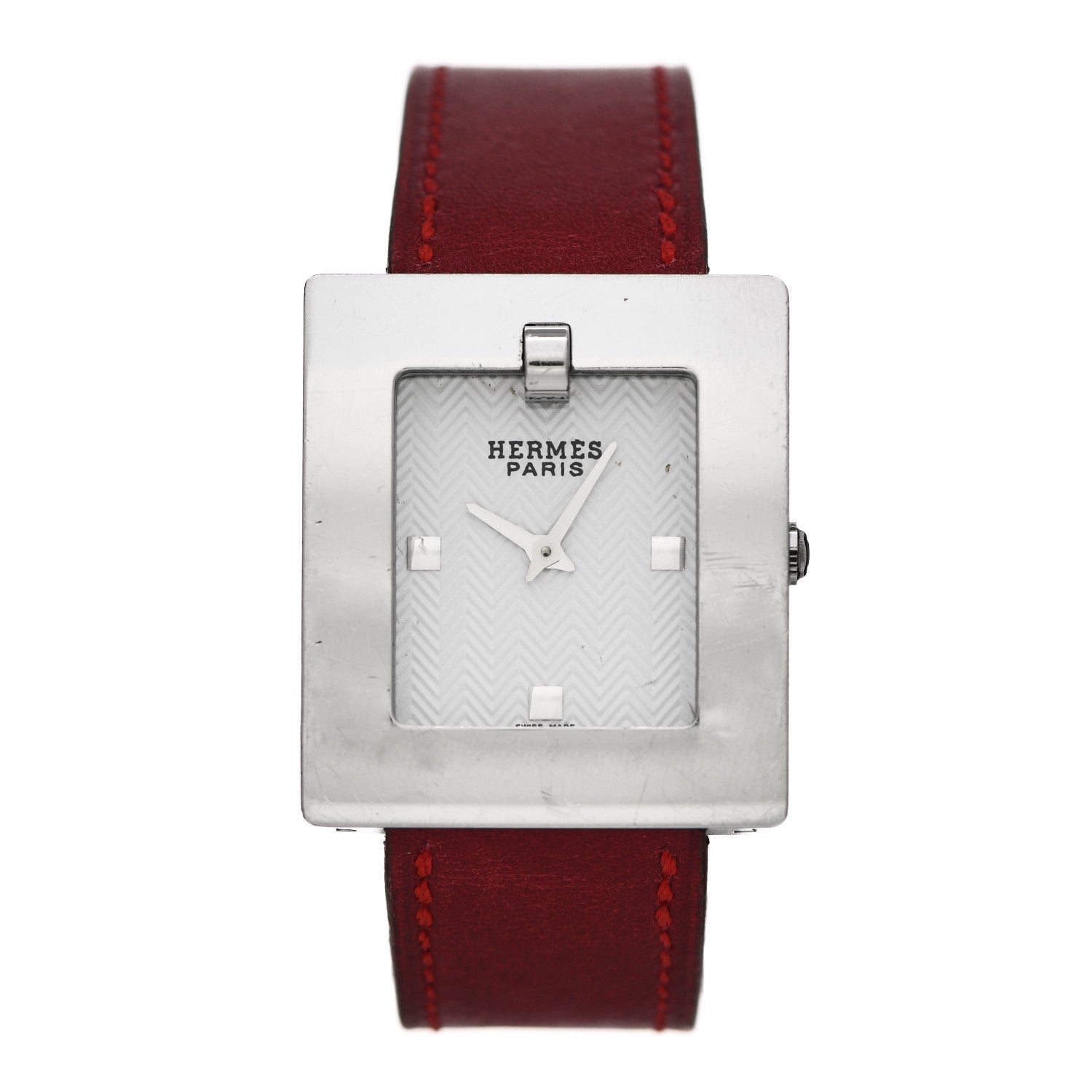 Hermes Stainless Steel Swift 26mm Belt Quartz Watch Rouge H 1 of 6