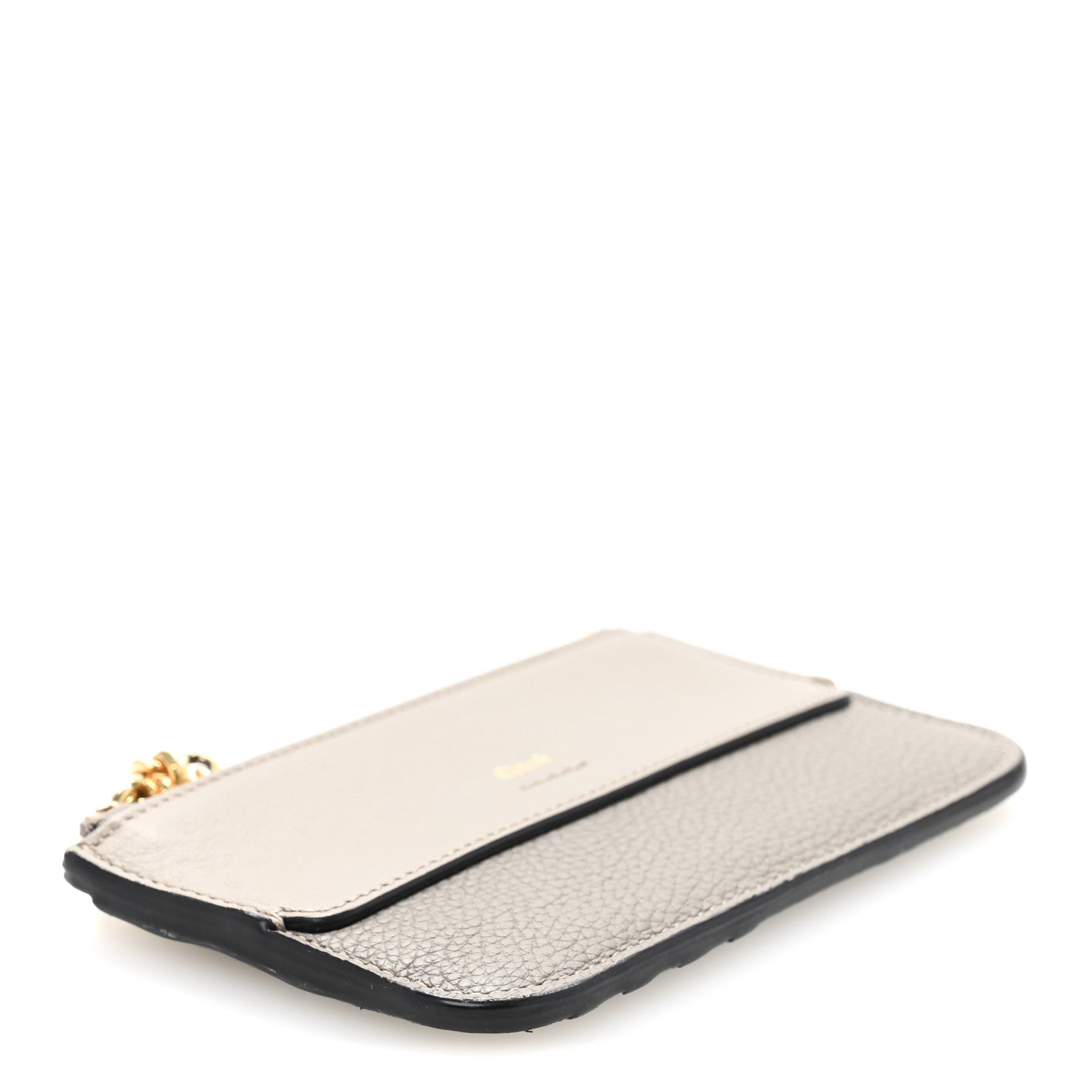 Chloe Grained Calfskin Drew Card Holder Motty Grey 4 of 11