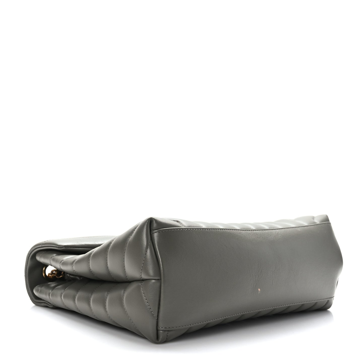 Calfskin Y Quilted Monogram Medium Loulou Chain Satchel Pebble