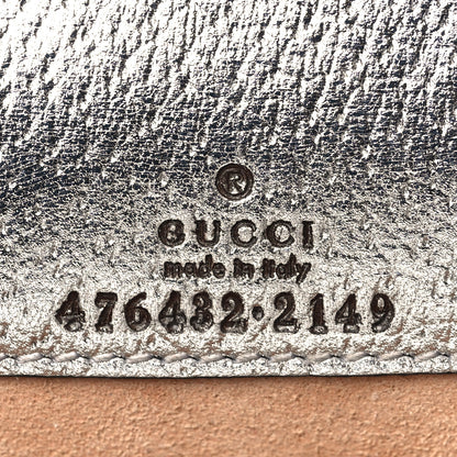 Gucci Metallic Calfskin Super Mini Dionysus Shoulder Bag Silver 6 of 10