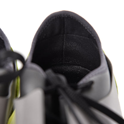 Balenciaga Mesh Calfskin Womens Race Runner Sneakers 42 Black Gris Jaune Fluo 12 of 13