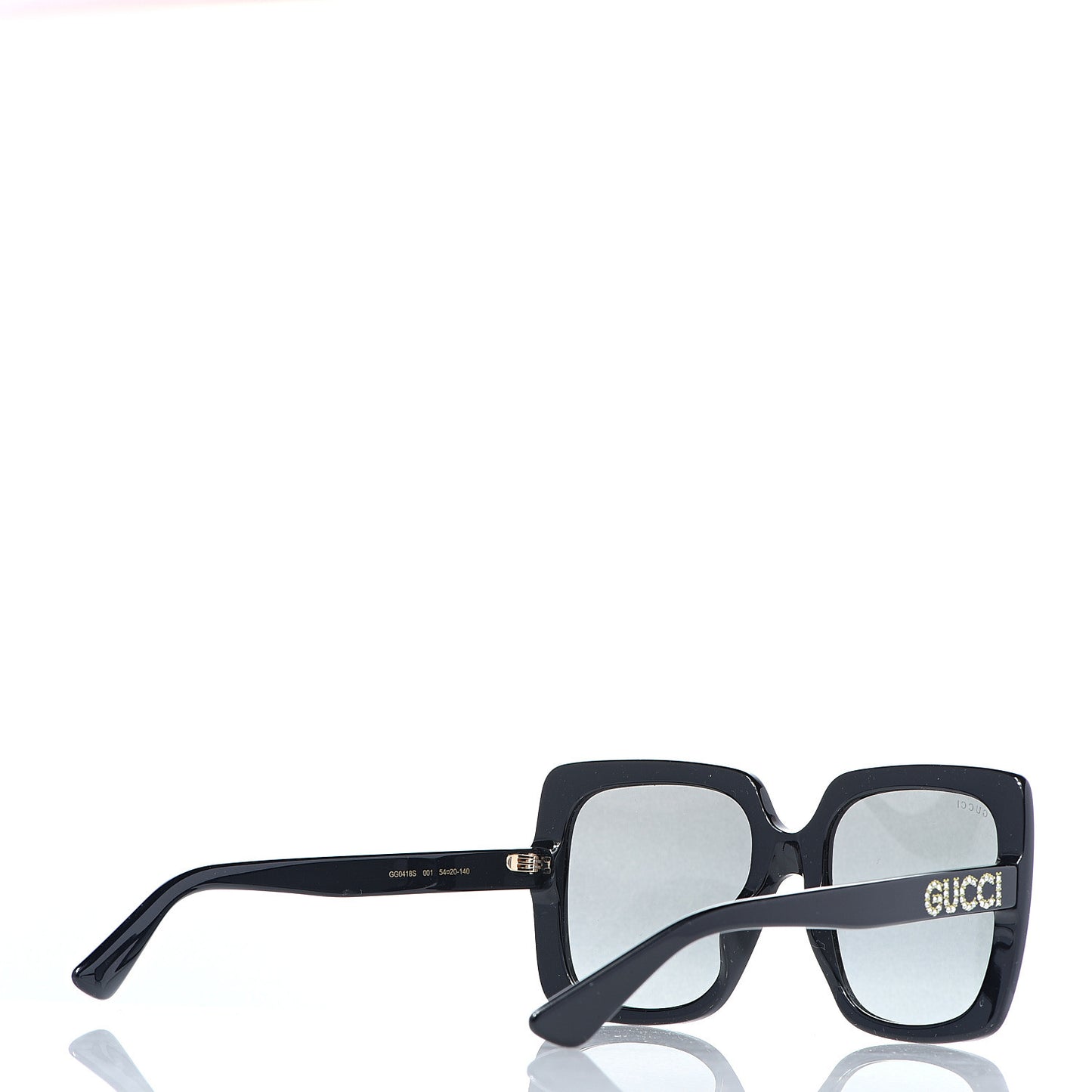 Crystal Square Frame GG Sunglasses GG0418S Black