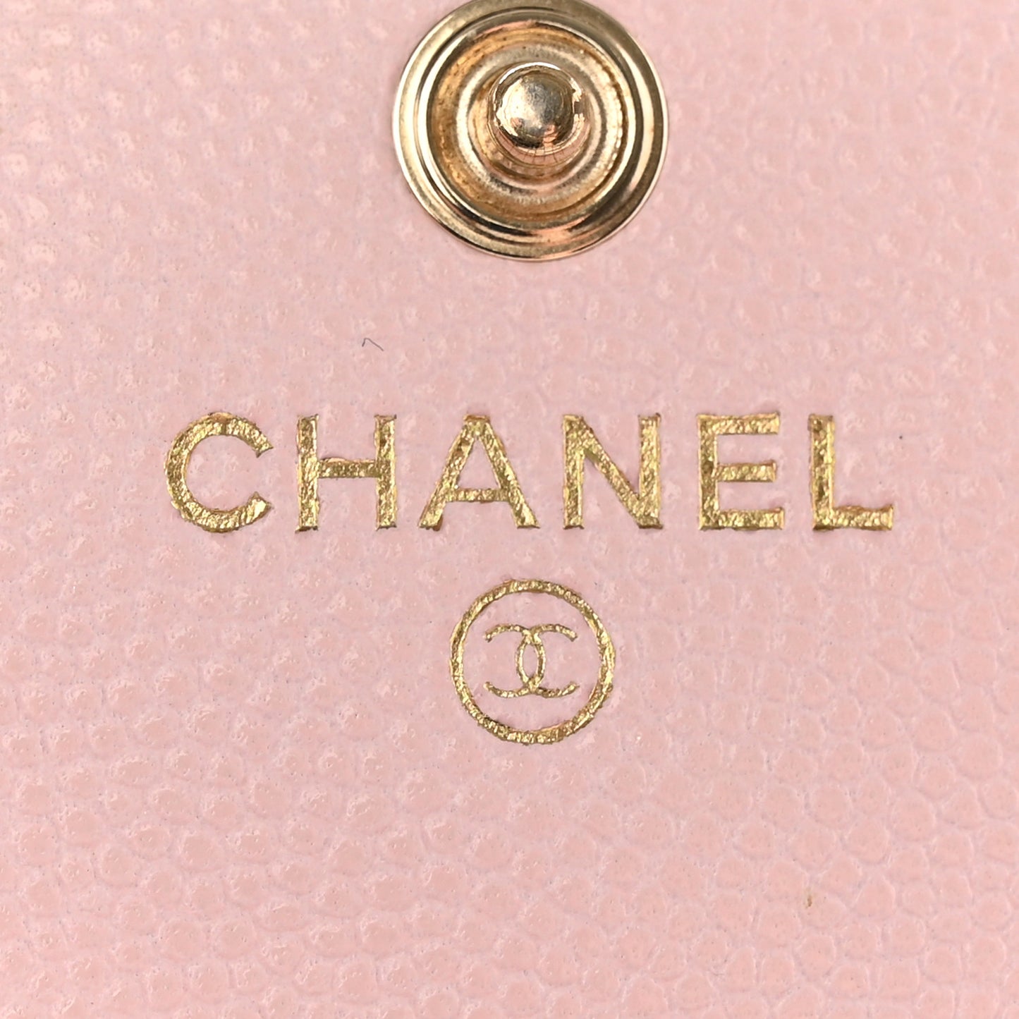Caviar Quilted Crystal CC Large Gusset Flap Wallet Pink