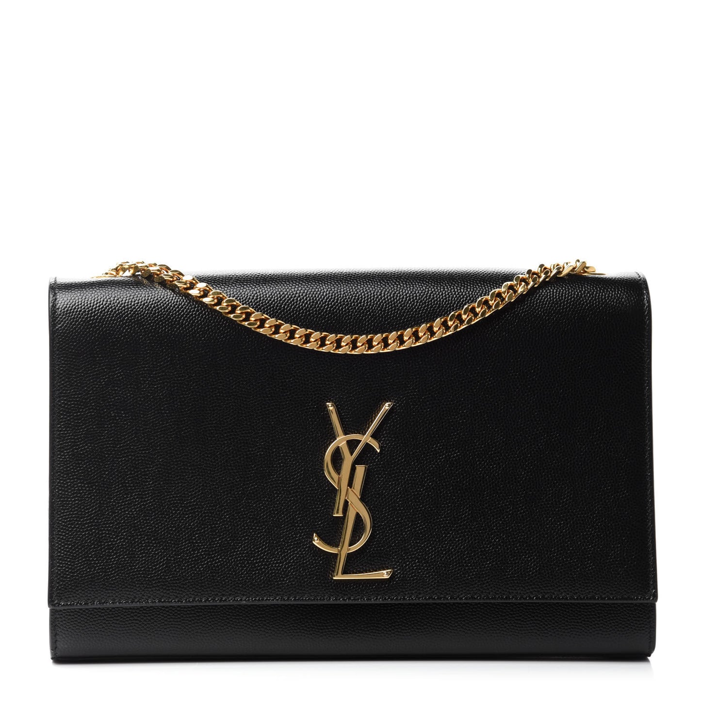 Grain De Poudre Medium Classic Monogram Kate Satchel Black