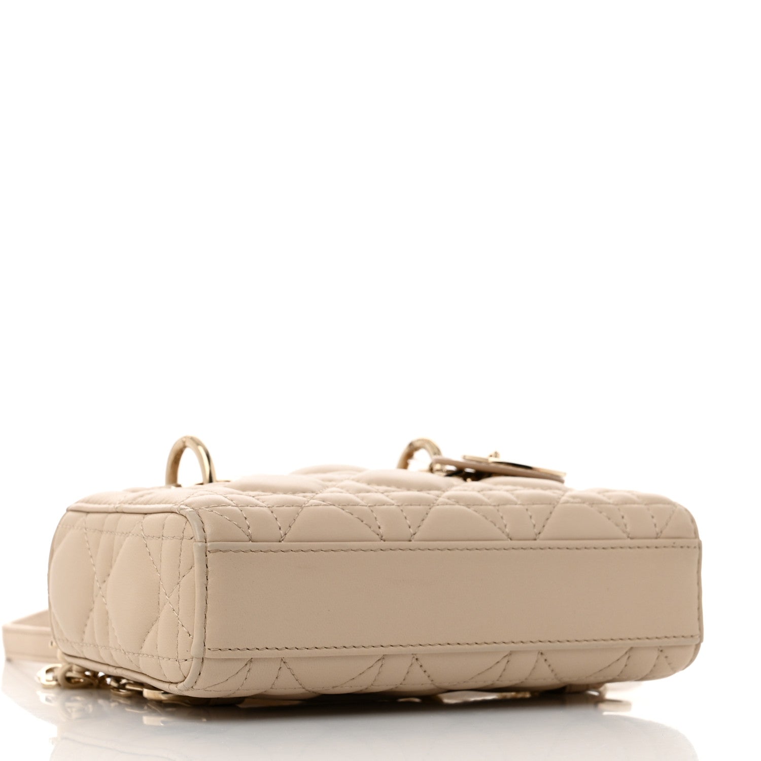 Christian Dior Lambskin Cannage Micro Lady D-Joy Sand Rose 4 of 11