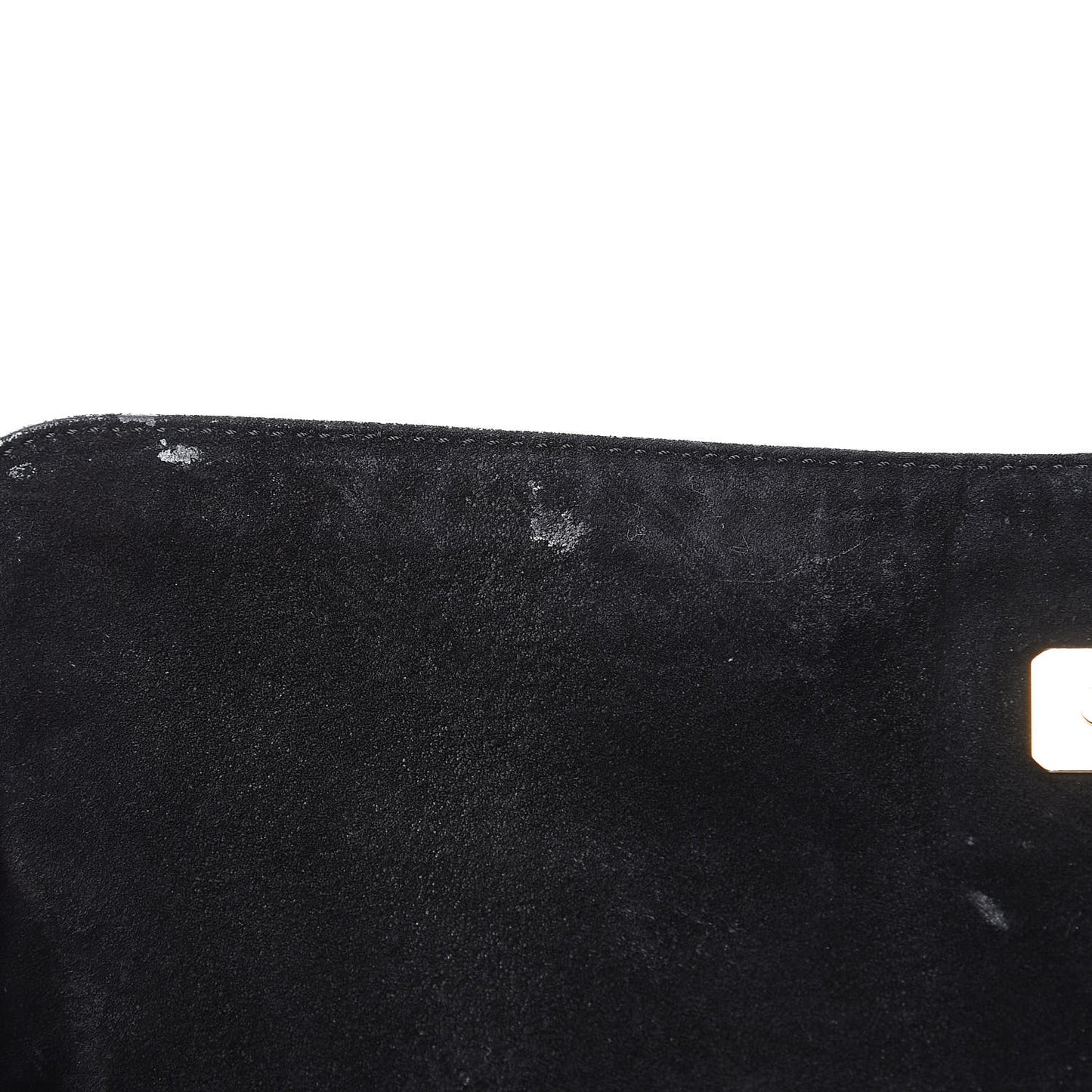 Suede Large Chef Shoulder Bag Black