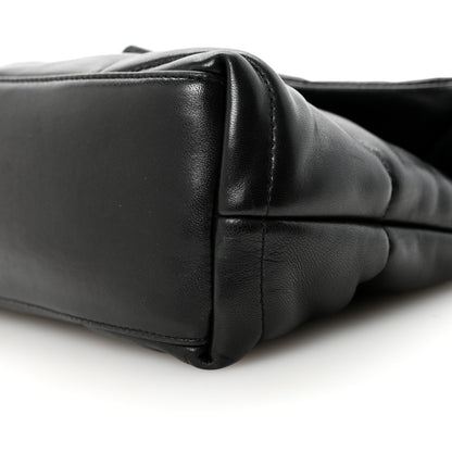 Saint Laurent Lambskin Quilted Monogram Monochrome Small Loulou Puffer Chain Satchel Black 11 of 12