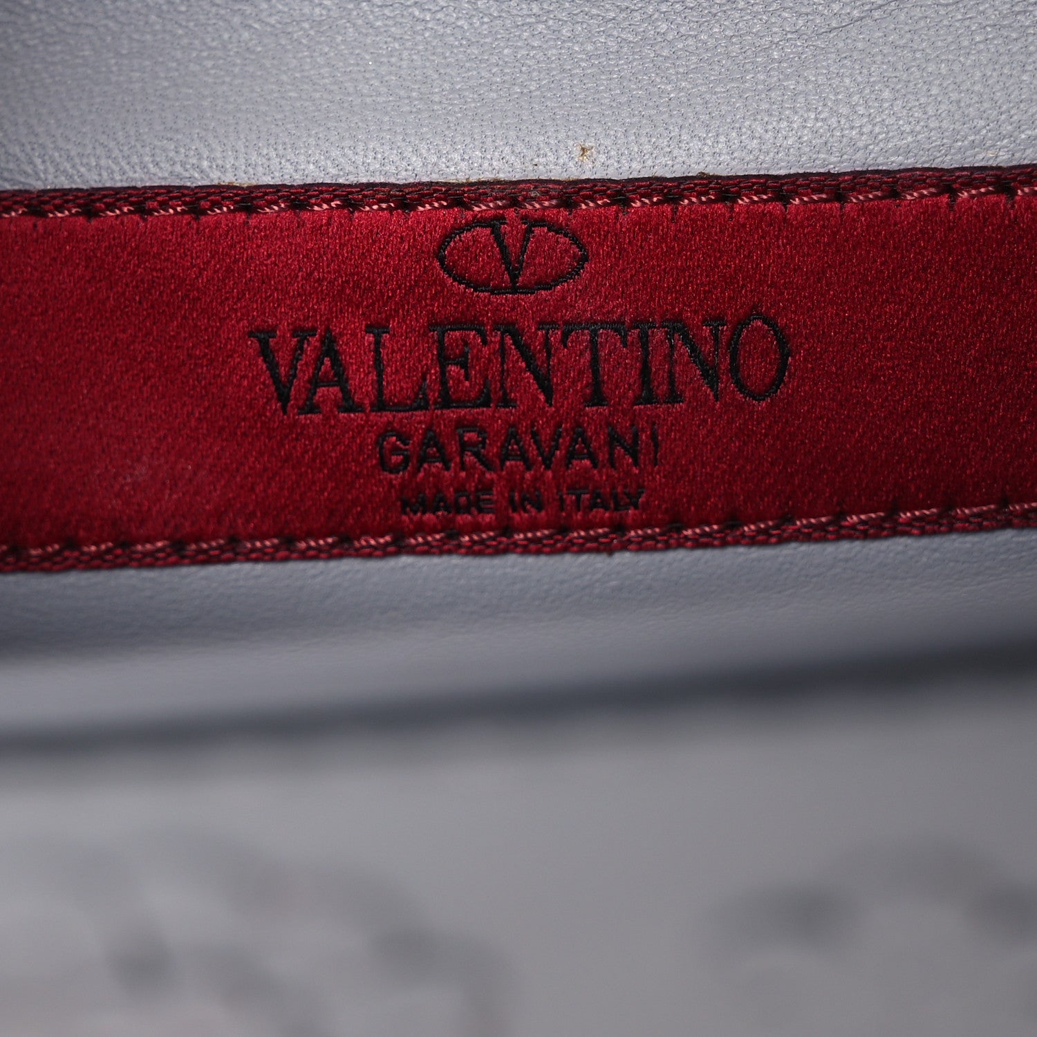 Valentino Garavani Vitello Flower Embellished Small Glam Lock Rockstud Flap Pastel Grey 6 of 14