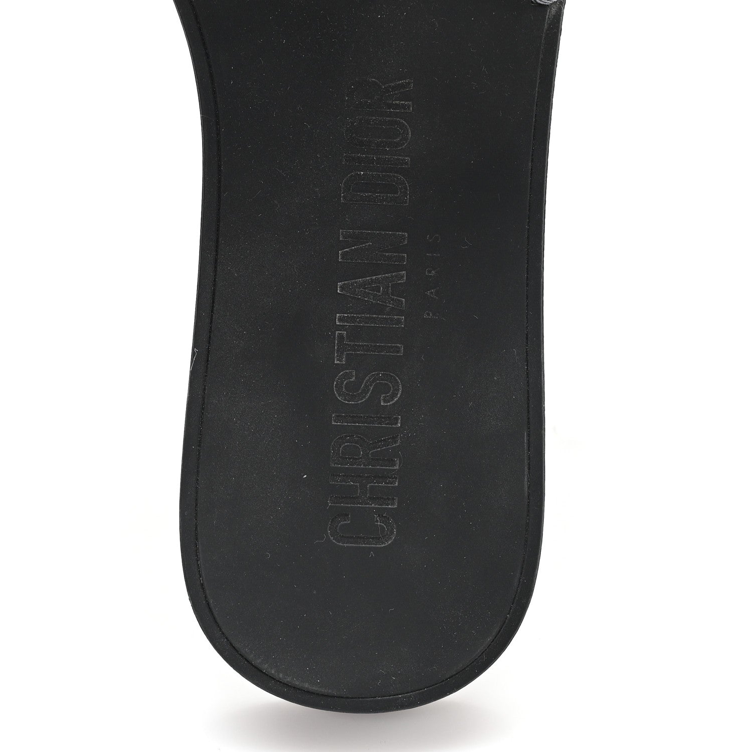 Christian Dior Mizza Shiny Nylon Dio(r)evolution Slide Sandals  38 Black Grey 8 of 10