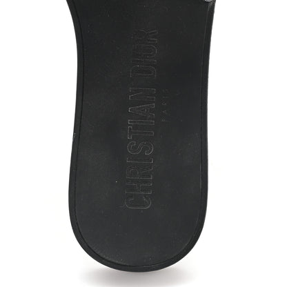 Christian Dior Mizza Shiny Nylon Dio(r)evolution Slide Sandals  38 Black Grey 8 of 10