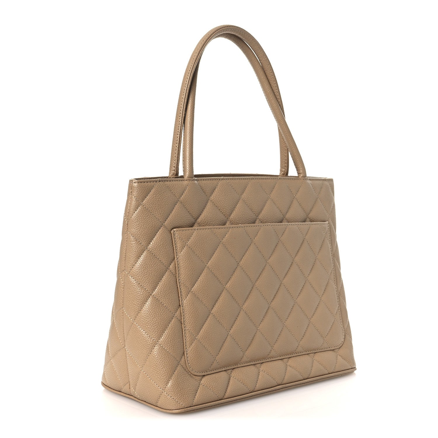 Chanel Caviar Quilted Medallion Tote Beige 3 of 10