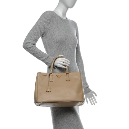 Prada Saffiano Large Galleria Double Zip Tote Sabbia 2 of 8