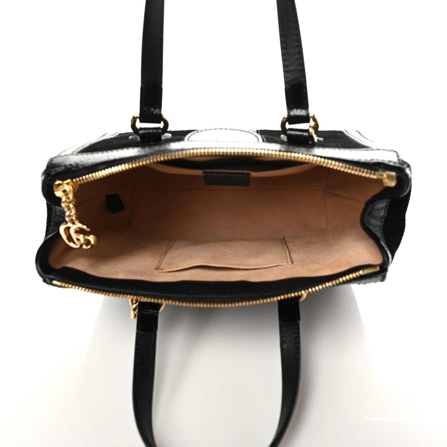 Gucci Suede Patent GG Web Small Ophidia Tote Bag Black 5 of 10