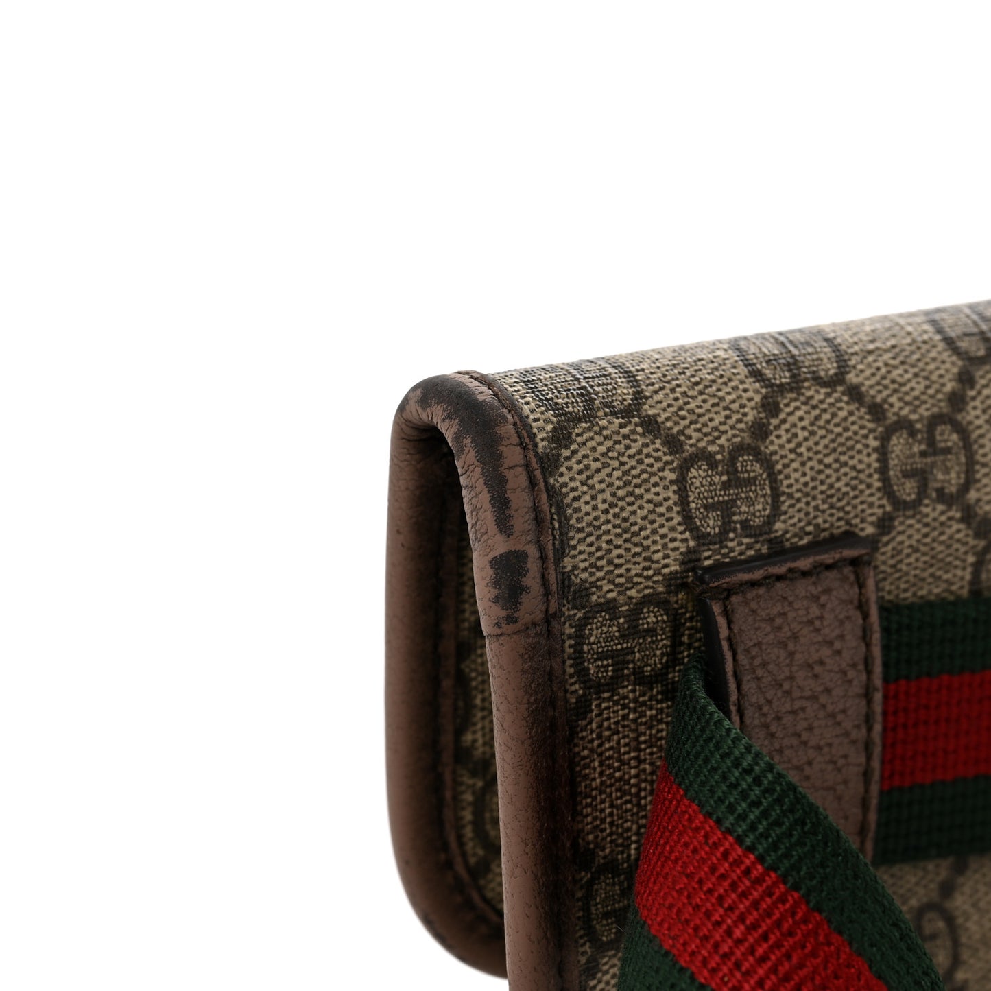 GG Supreme Monogram Neo Vintage Web Belt Bag Brown