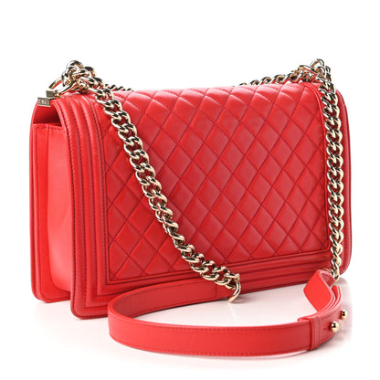 Chanel Lambskin Quilted New Medium Boy Flap Red 3 of 10
