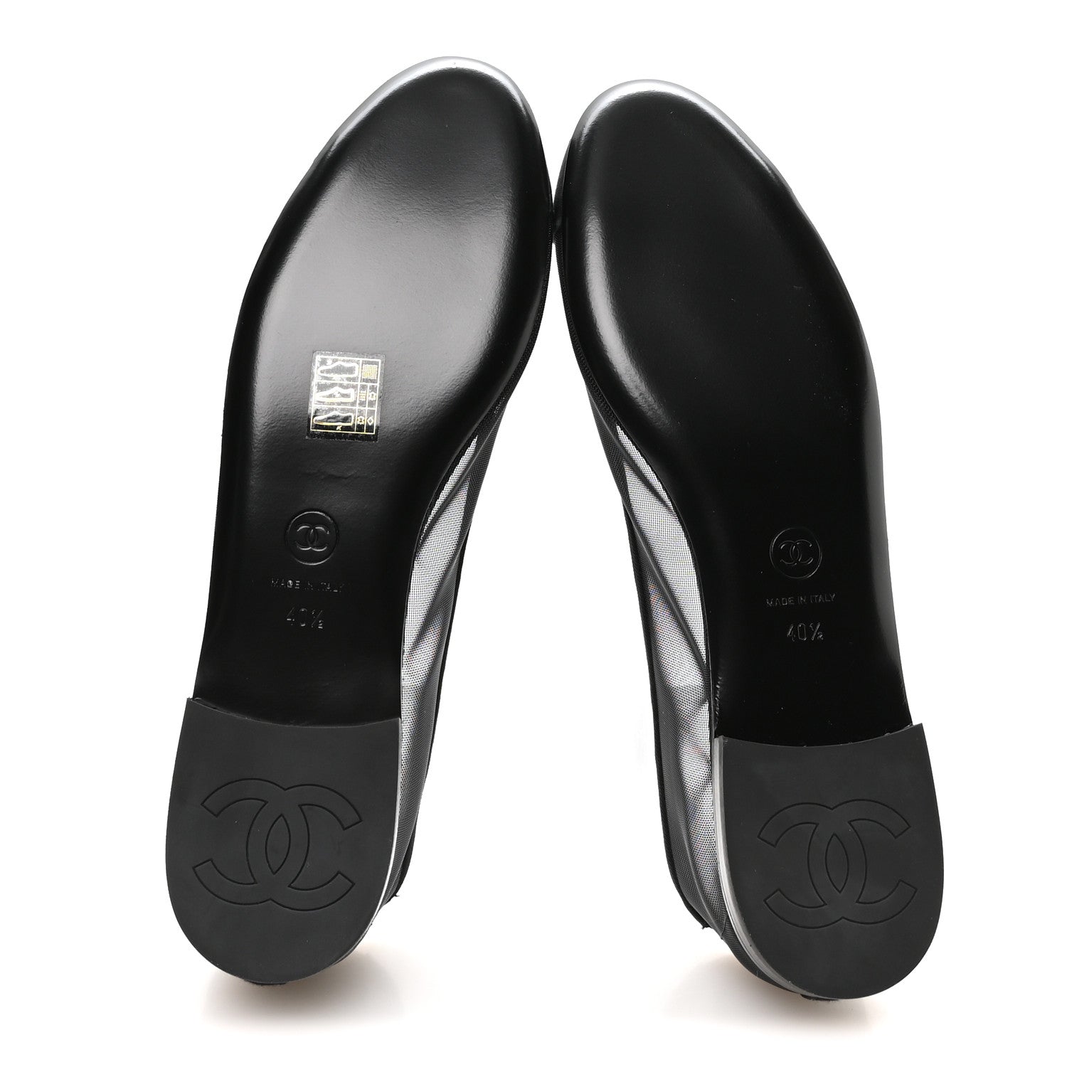 Chanel Mesh CC Ballerina Flats 40.5 Black 6 of 8