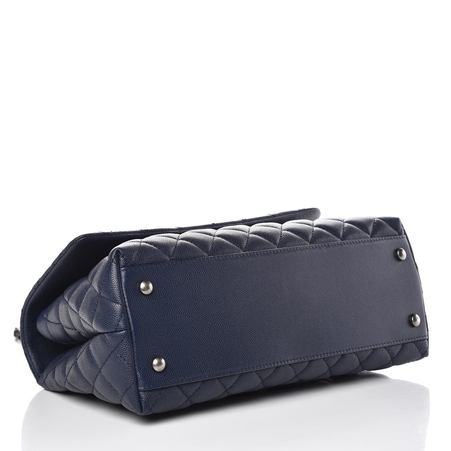 Chanel Caviar Quilted Small Coco Handle Flap Navy 4 of 9