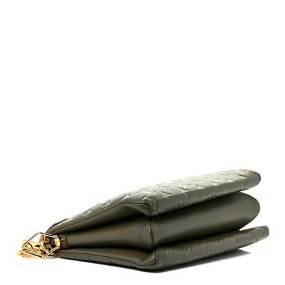 Louis Vuitton Lambskin Embossed Monogram Coussin MM Khaki 4 of 9