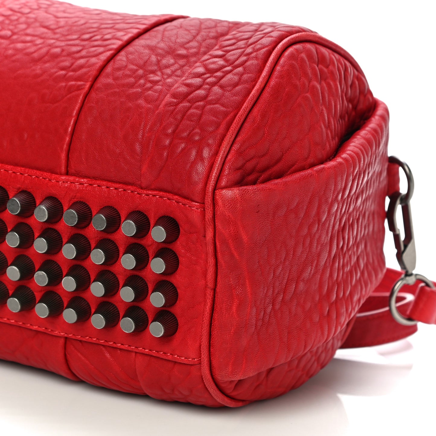 Pebbled Lambskin Rockie Red Gunmetal Hardware