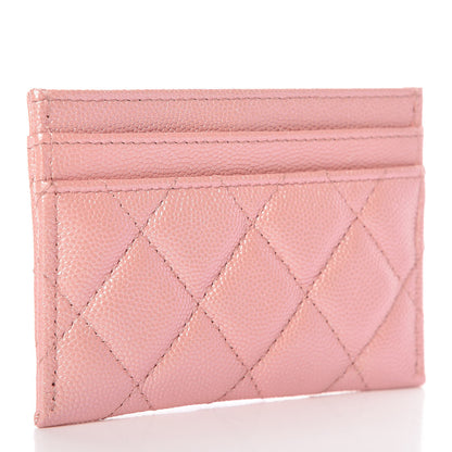 Chanel Iridescent Caviar Quilted Card Holder Rose Pink 3 of 9