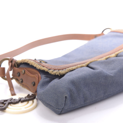 Fendi Denim Small Chef Shoulder Bag Blue 6 of 11
