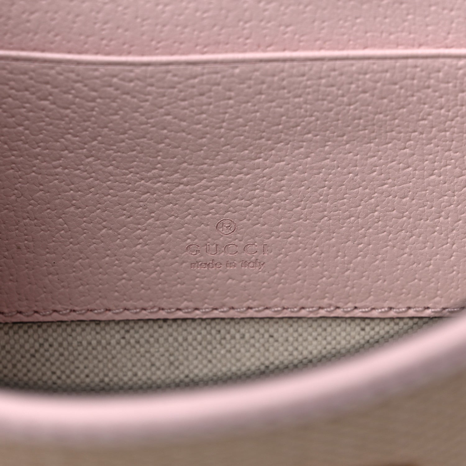 Gucci Monogram Jumbo GG Textured Dollar Calfskin Mini Padlock Top Handle Shoulder Bag Beige Perfect Pink 6 of 10