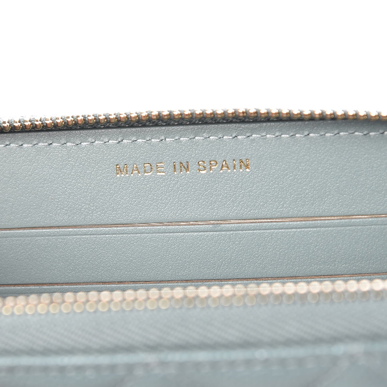 Chanel Iridescent Caviar Quilted Medium Zip Around Wallet Light Blue 7 of 9
