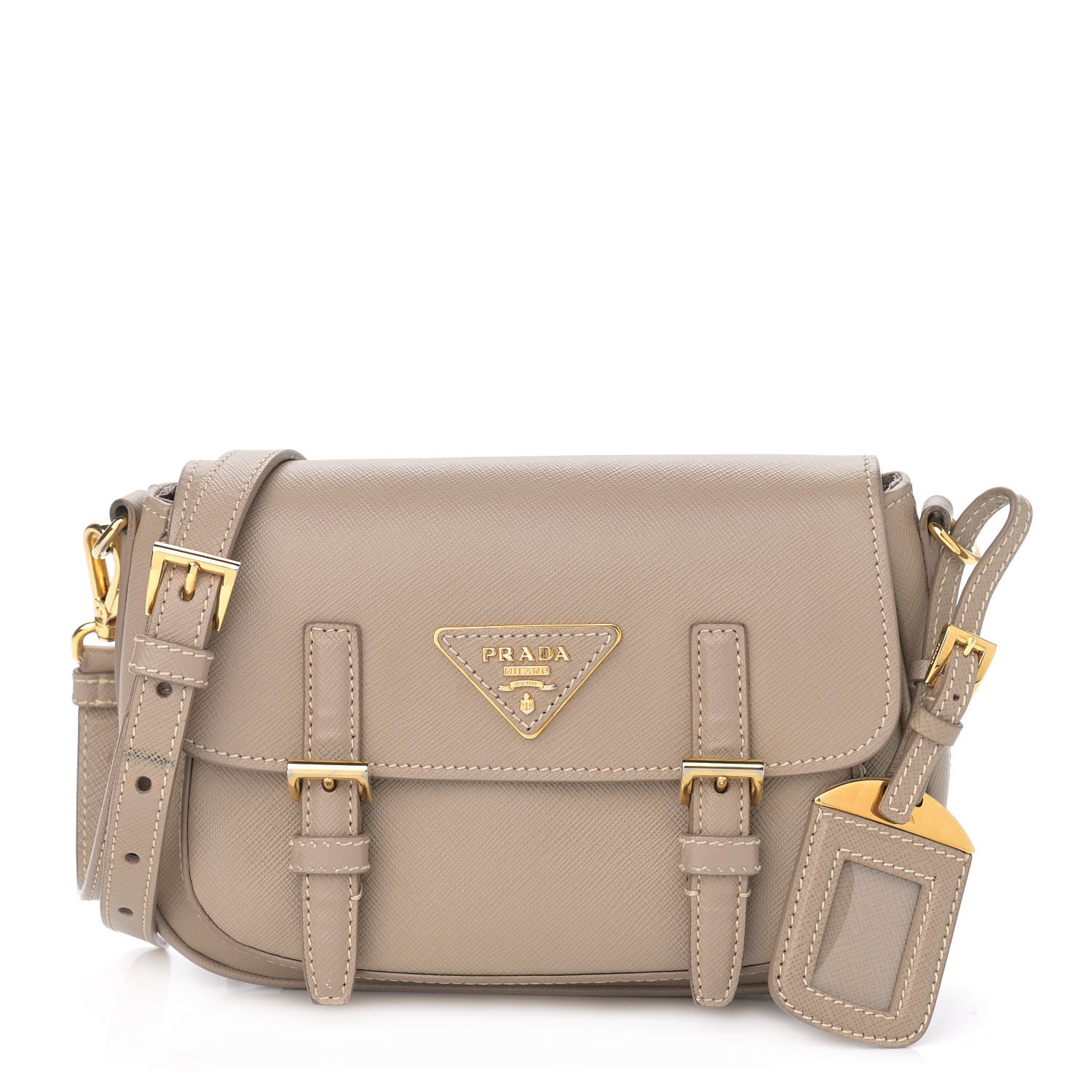 Prada Saffiano Lux Crossbody Bag Visone 1 of 16