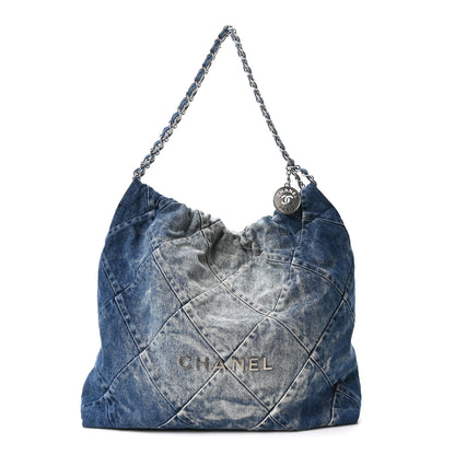 Chanel Denim Quilted Chanel 22 Blue 1 of 11