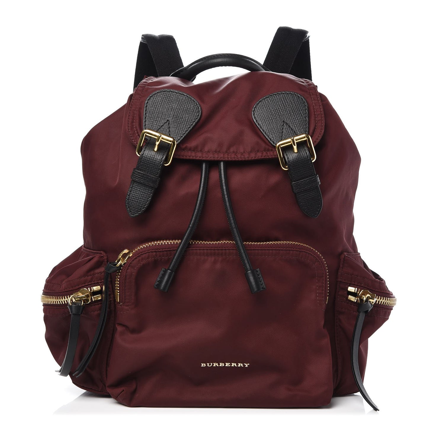 Nylon Large Rucksack Backpack Burgundy Red