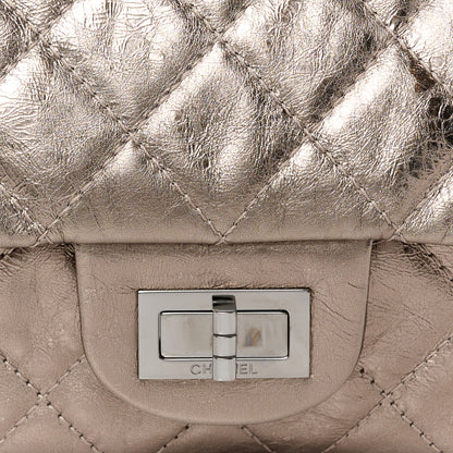 Chanel Metallic Aged Calfskin Quilted 2.55 Reissue 227 Flap Pewter 8 of 10