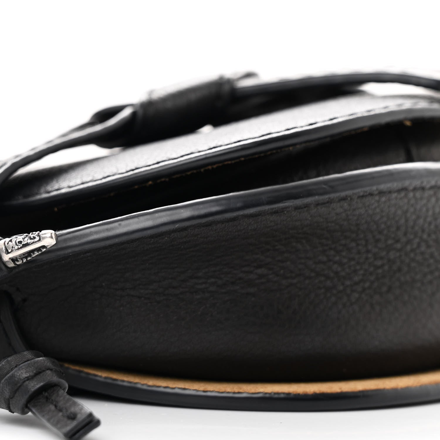 Loewe Grained Calfskin Mini Gate Western Crossbody Bag Black 8 of 9