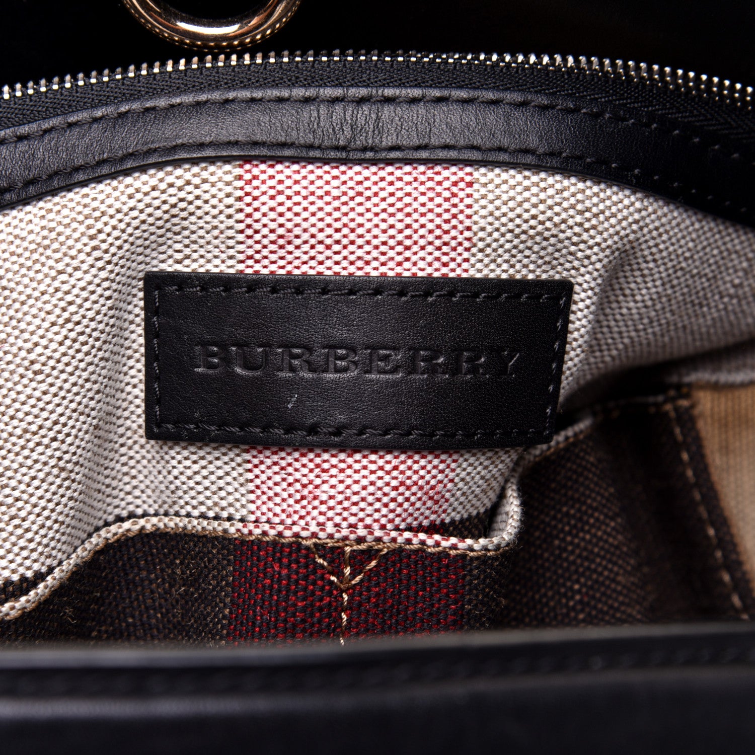 Burberry Canvas Mega Check Medium Ashby Hobo Black 8 of 10