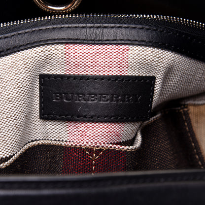 Burberry Canvas Mega Check Medium Ashby Hobo Black 8 of 10