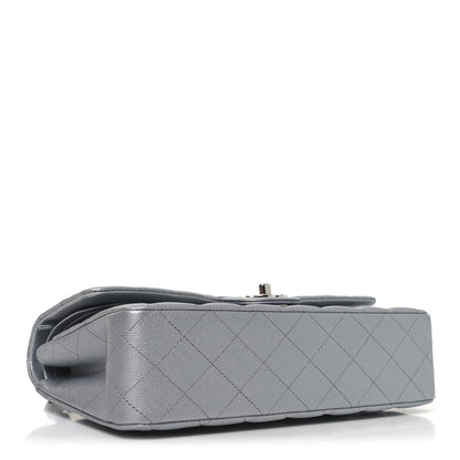 Chanel Metallic Caviar Quilted Medium Double Flap Silvery 4 of 11