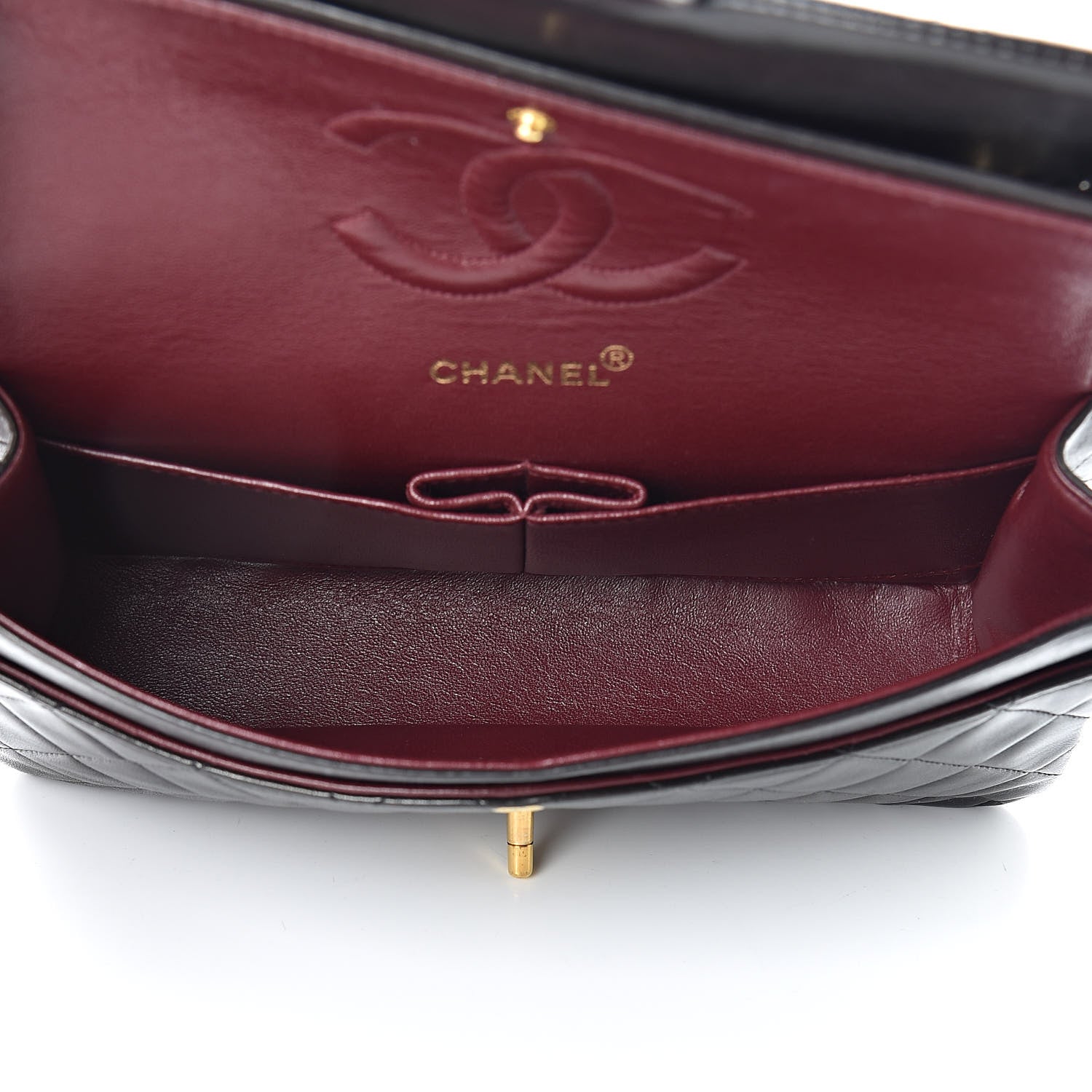 Chanel Lambskin Quilted Medium Double Flap Black 5 of 13